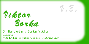 viktor borka business card
